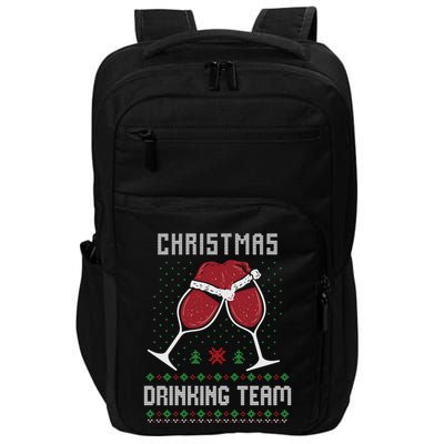 Ugly Christmas Sweater Alcohol Drink Beer Drinking Team Wine Impact Tech Backpack