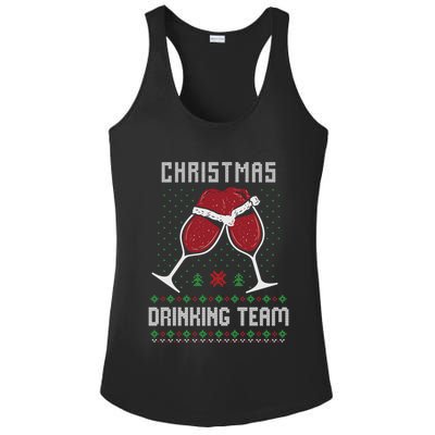 Ugly Christmas Sweater Alcohol Drink Beer Drinking Team Wine Ladies PosiCharge Competitor Racerback Tank