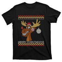 Ugly Christmas Sweater I Merry Christmoose Funny Moose Xmas T-Shirt