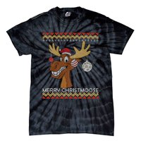 Ugly Christmas Sweater I Merry Christmoose Funny Moose Xmas Tie-Dye T-Shirt