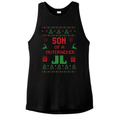 Ugly Christmas Sweater Son Of A Nutcracker Funny Meaningful Gift Ladies PosiCharge Tri-Blend Wicking Tank