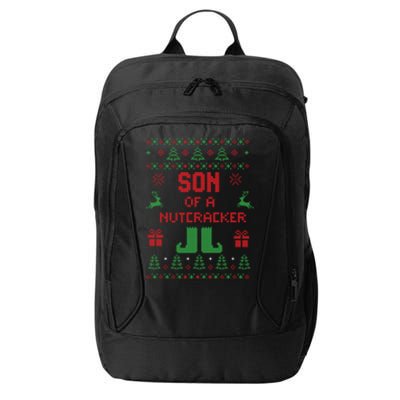 Ugly Christmas Sweater Son Of A Nutcracker Funny Meaningful Gift City Backpack