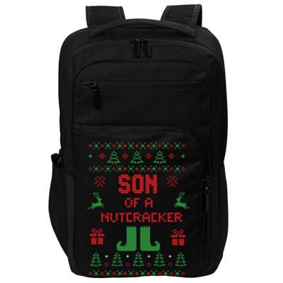 Ugly Christmas Sweater Son Of A Nutcracker Funny Meaningful Gift Impact Tech Backpack