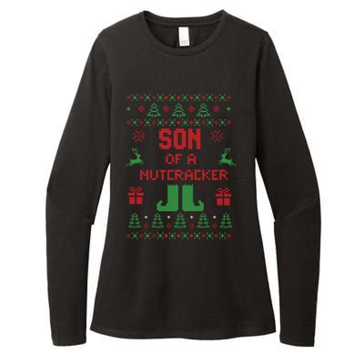 Ugly Christmas Sweater Son Of A Nutcracker Funny Meaningful Gift Womens CVC Long Sleeve Shirt