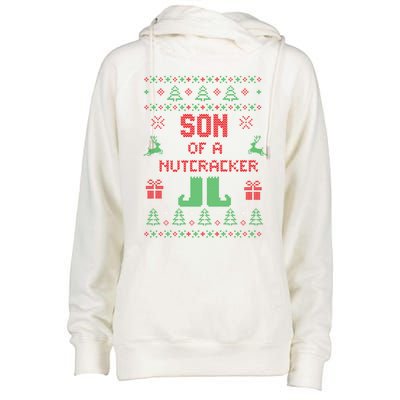 Ugly Christmas Sweater Son Of A Nutcracker Funny Meaningful Gift Womens Funnel Neck Pullover Hood