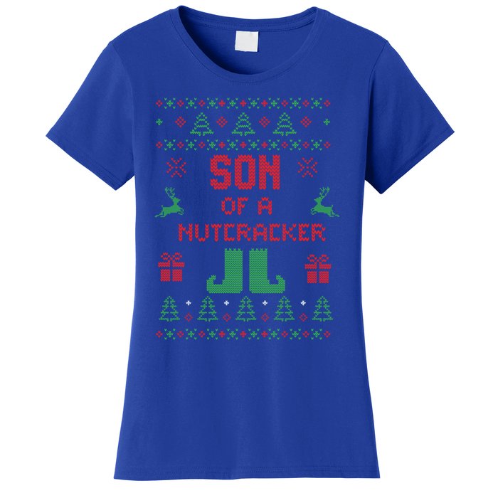 Ugly Christmas Sweater Son Of A Nutcracker Funny Meaningful Gift Women's T-Shirt