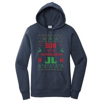 Ugly Christmas Sweater Son Of A Nutcracker Funny Meaningful Gift Women's Pullover Hoodie