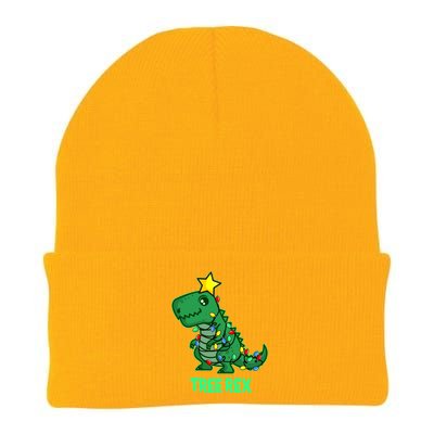 Ugly Christmas T Rex Christmas Tree Rex Gift Knit Cap Winter Beanie