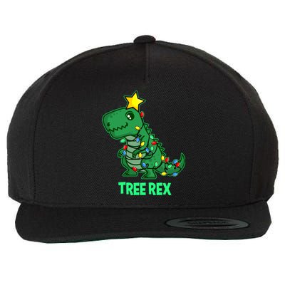 Ugly Christmas T Rex Christmas Tree Rex Gift Wool Snapback Cap