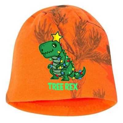 Ugly Christmas T Rex Christmas Tree Rex Gift Kati - Camo Knit Beanie