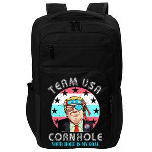 Usa Cornhole Team Cornhole Funny Cornhole Impact Tech Backpack