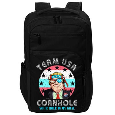 Usa Cornhole Team Cornhole Funny Cornhole Impact Tech Backpack