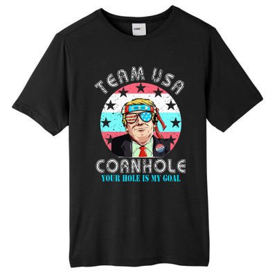 Usa Cornhole Team Cornhole Funny Cornhole Tall Fusion ChromaSoft Performance T-Shirt