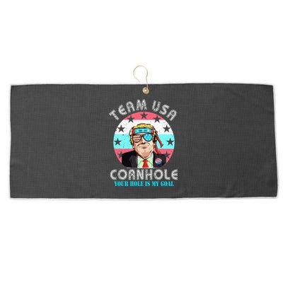 Usa Cornhole Team Cornhole Funny Cornhole Large Microfiber Waffle Golf Towel