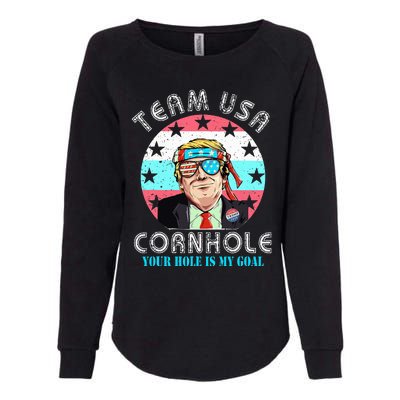 Usa Cornhole Team Cornhole Funny Cornhole Womens California Wash Sweatshirt