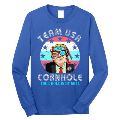 Usa Cornhole Team Cornhole Funny Cornhole Long Sleeve Shirt