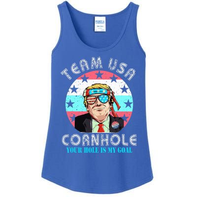 Usa Cornhole Team Cornhole Funny Cornhole Ladies Essential Tank