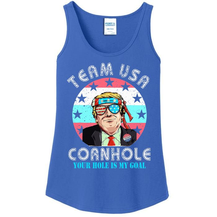 Usa Cornhole Team Cornhole Funny Cornhole Ladies Essential Tank