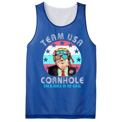 Usa Cornhole Team Cornhole Funny Cornhole Mesh Reversible Basketball Jersey Tank