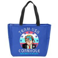 Usa Cornhole Team Cornhole Funny Cornhole Zip Tote Bag