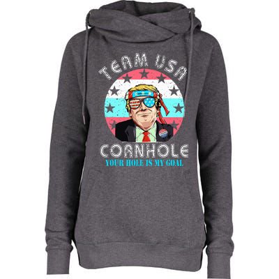 Usa Cornhole Team Cornhole Funny Cornhole Womens Funnel Neck Pullover Hood