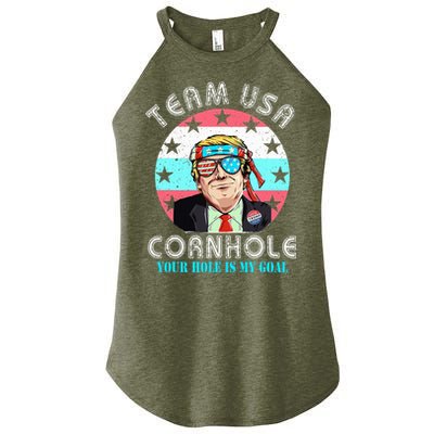 Usa Cornhole Team Cornhole Funny Cornhole Women's Perfect Tri Rocker Tank