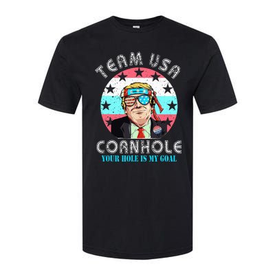 Usa Cornhole Team Cornhole Funny Cornhole Softstyle CVC T-Shirt