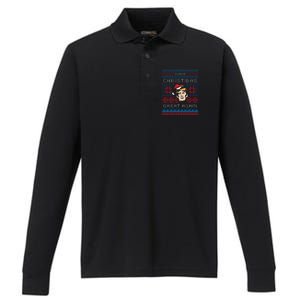 Ugly Christmas Trump Make Christmas Great Again Cool Gift Performance Long Sleeve Polo