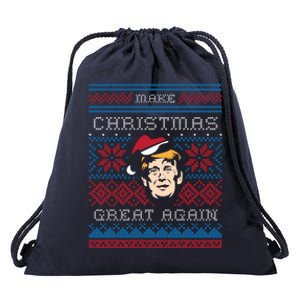 Ugly Christmas Trump Make Christmas Great Again Cool Gift Drawstring Bag