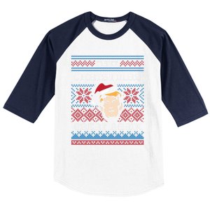 Ugly Christmas Trump Make Christmas Great Again Cool Gift Baseball Sleeve Shirt