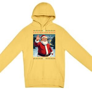 Ugly Christmas Trump Santa Funny Christmas Gift Premium Pullover Hoodie