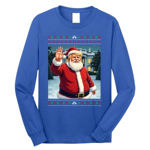 Ugly Christmas Trump Santa Funny Christmas Gift Long Sleeve Shirt