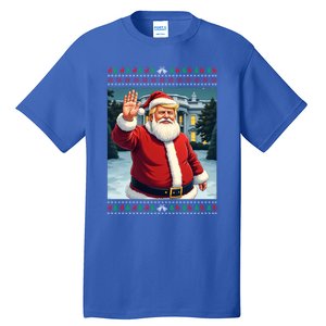 Ugly Christmas Trump Santa Funny Christmas Gift Tall T-Shirt