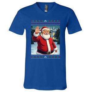 Ugly Christmas Trump Santa Funny Christmas Gift V-Neck T-Shirt