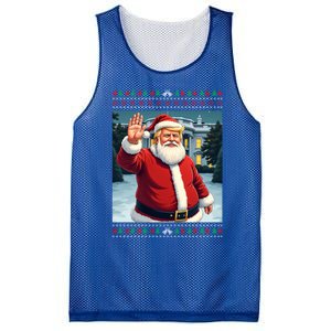 Ugly Christmas Trump Santa Funny Christmas Gift Mesh Reversible Basketball Jersey Tank