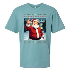 Ugly Christmas Trump Santa Funny Christmas Gift Sueded Cloud Jersey T-Shirt