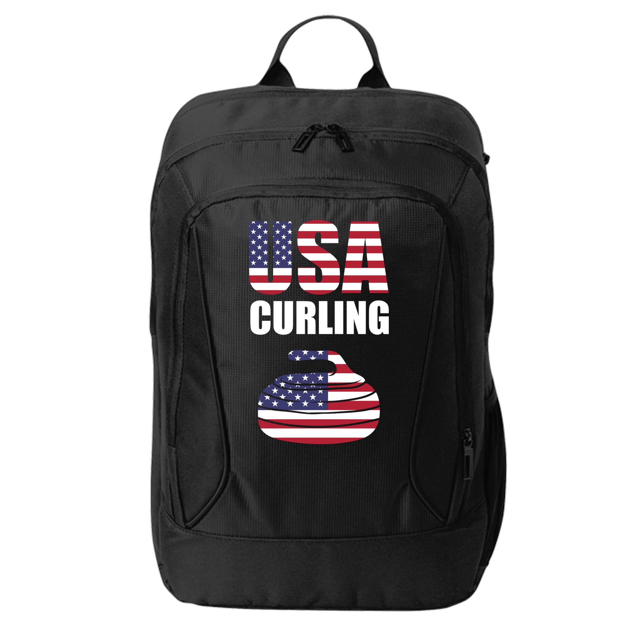 USA Curling Team Flag Sport City Backpack