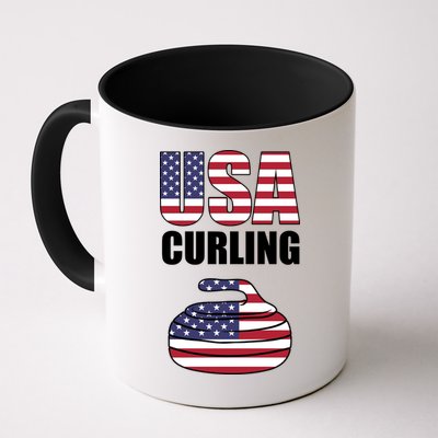 USA Curling Team Flag Sport Mug