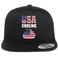 USA Curling Team Flag Sport Flatbill Hat