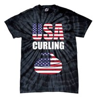 USA Curling Team Flag Sport Tie-Dye T-Shirt
