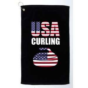 USA Curling Team Flag Sport Platinum Collection Golf Towel