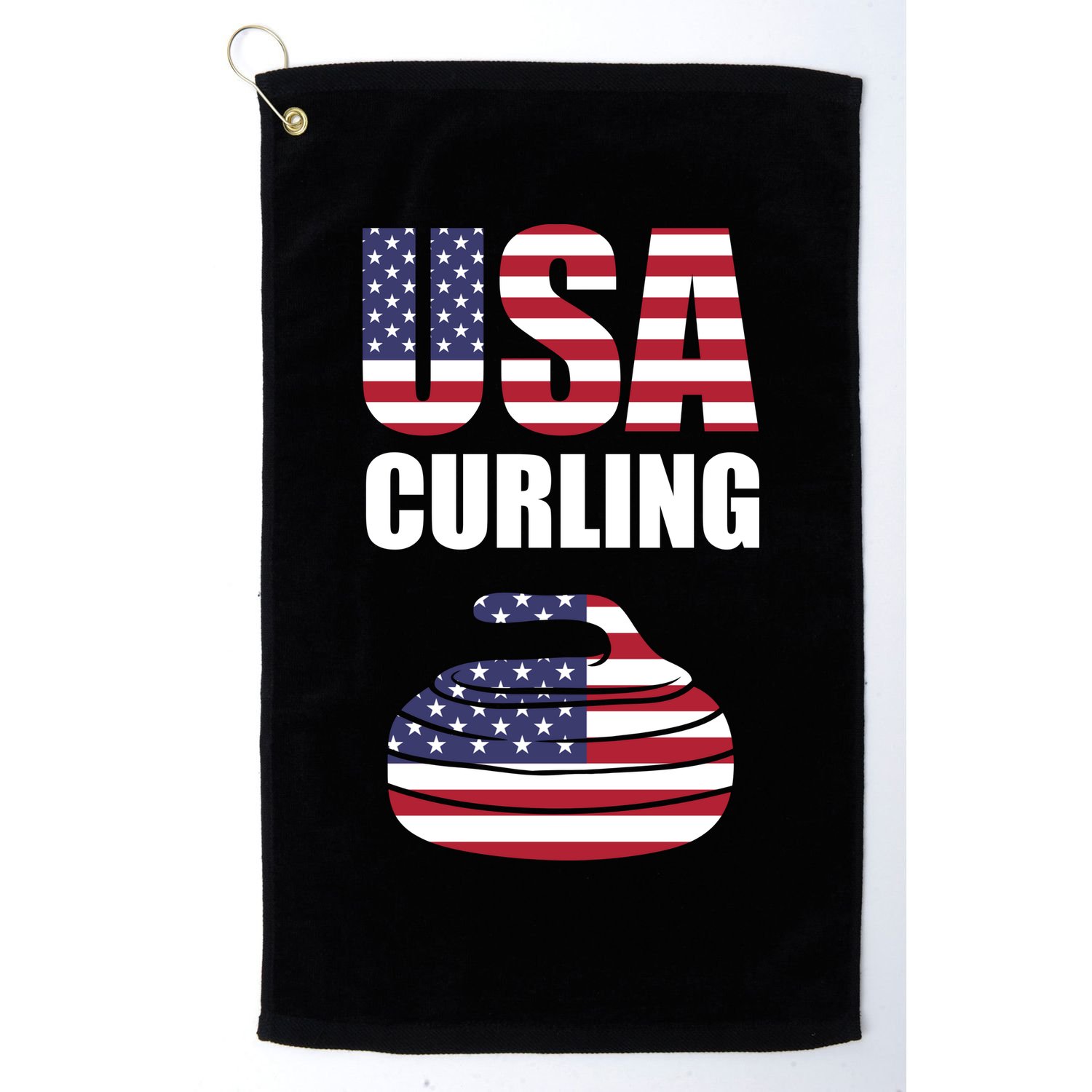 USA Curling Team Flag Sport Golf Towel