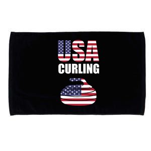 USA Curling Team Flag Sport Microfiber Hand Towel