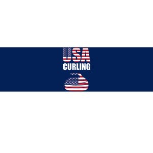 USA Curling Team Flag Sport Bumper Sticker