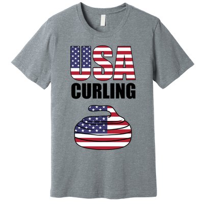 USA Curling Team Flag Sport Premium T-Shirt