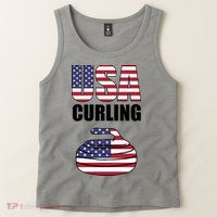 USA Curling Team Flag Sport Tank Top