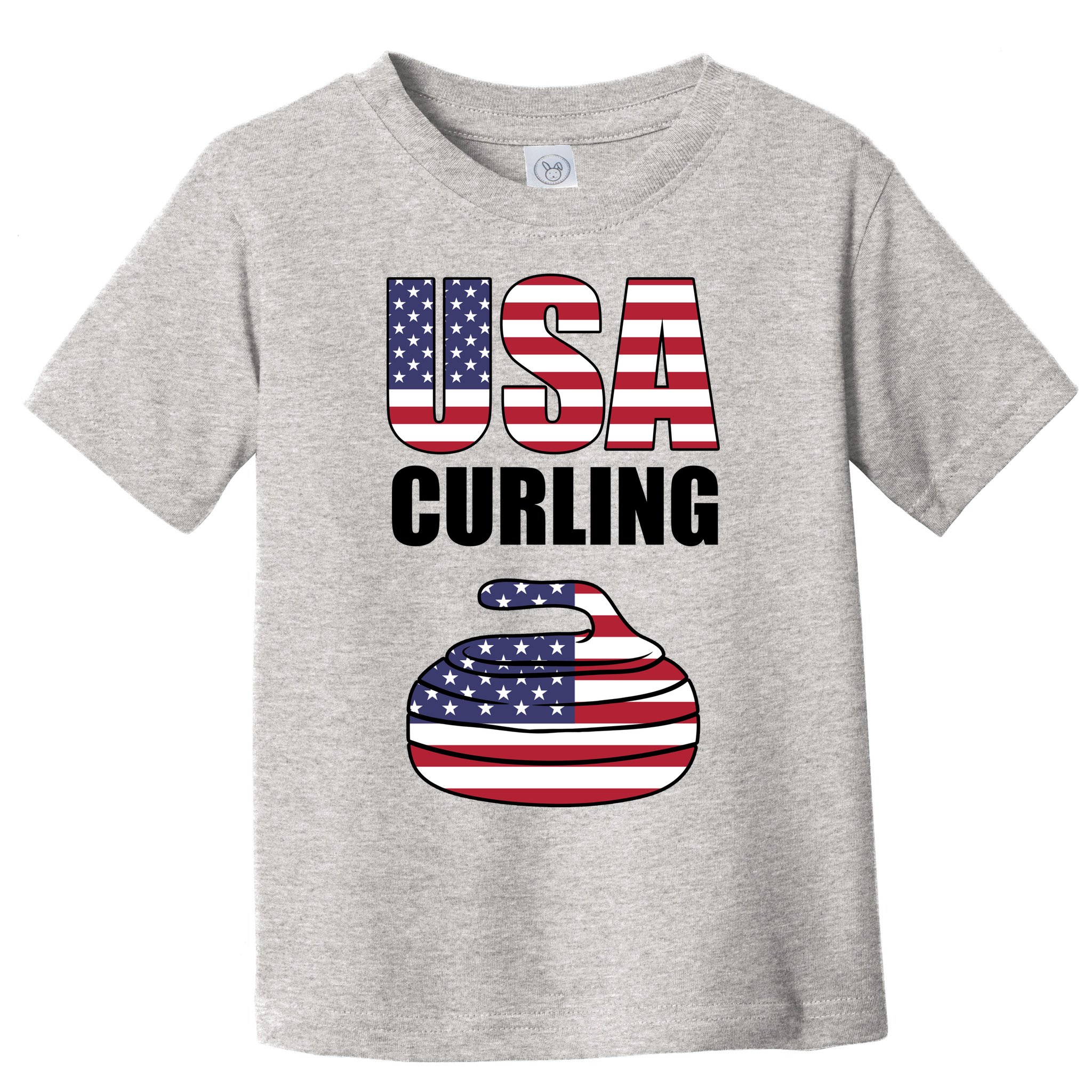 USA Curling Team Flag Sport Toddler T-Shirt