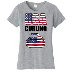 USA Curling Team Flag Sport Women's T-Shirt