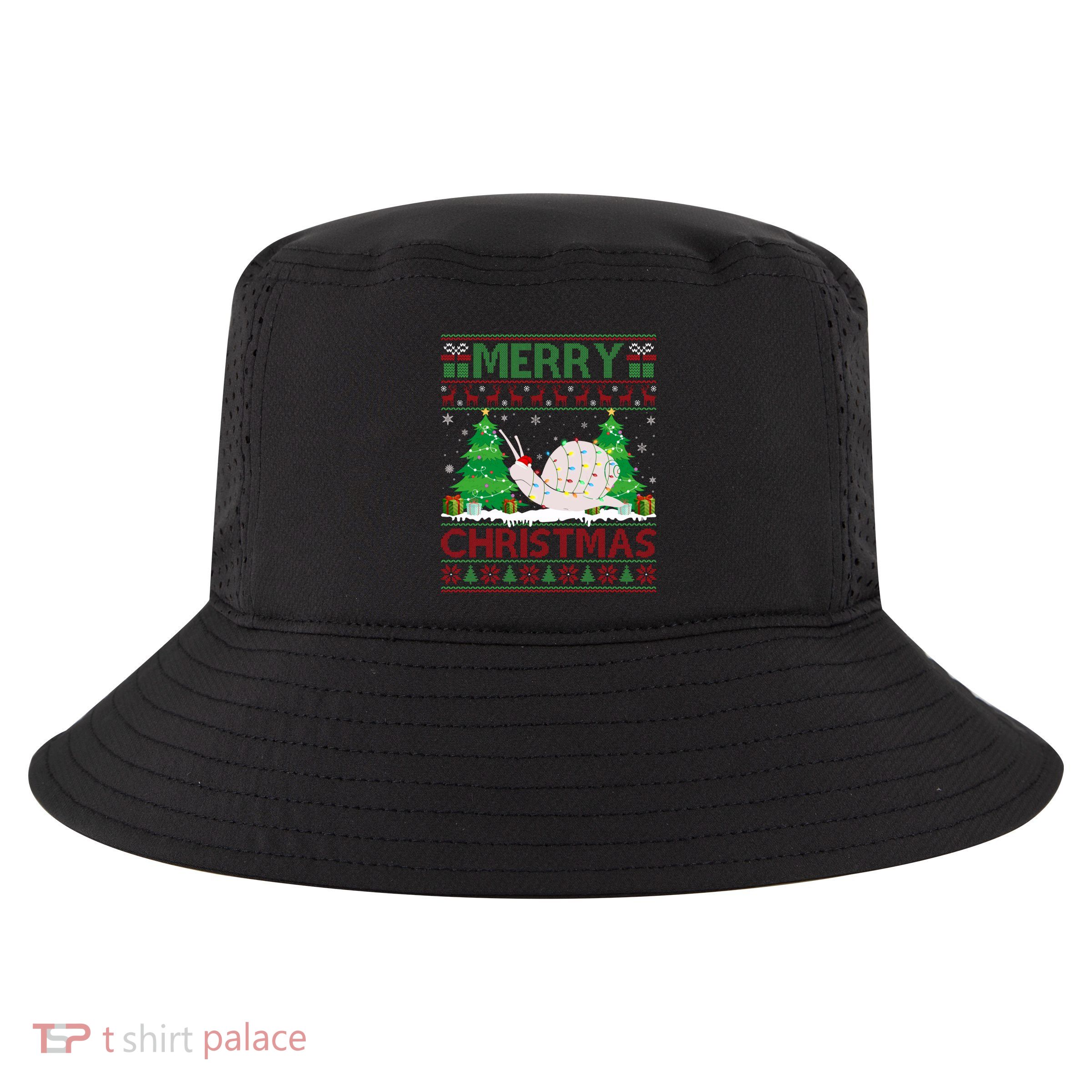 Ugly Christmas Tree Lighting Snail Ugly Xmas Gift Cool Comfort Performance Bucket Hat