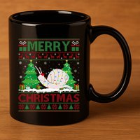 Ugly Christmas Tree Lighting Snail Ugly Xmas Gift 11oz C Handle Ceramic Mug